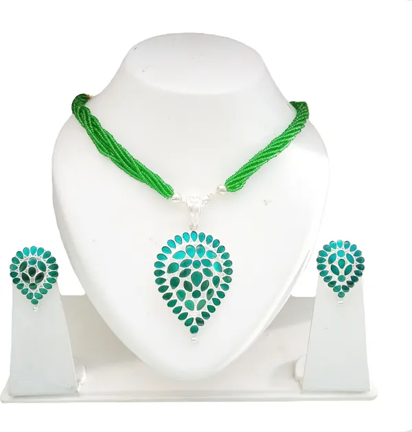 Assamese_Traditional_Green_Colour_Silver-Dugdugi_Jewellery_Set_For_Women